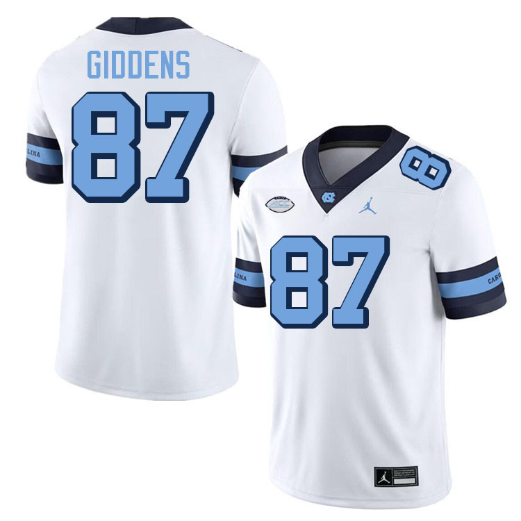 #87 Trey Giddens North Carolina Tar Heels College Football Jersey Stitched-Retro White #87 Trey Giddens North Carolina Tar Heels College Football Jersey Stitched-Retro White
